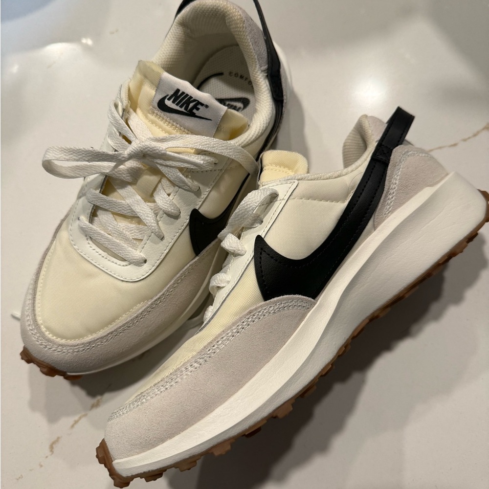 Nike Off-White and Black Athletic Shoes